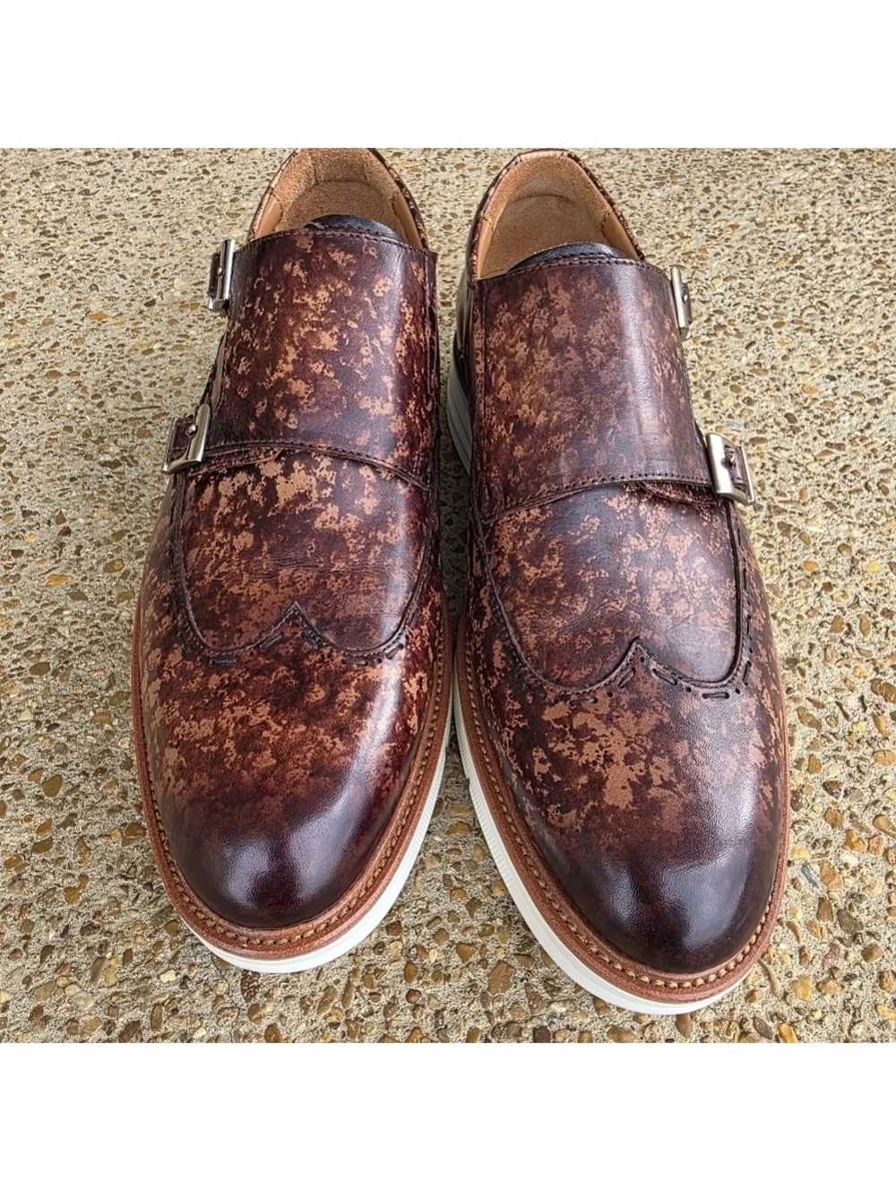 TAFT 365 Brown Espresso Leather Shoes Mens Size 8.5 office Preppy Neutral work